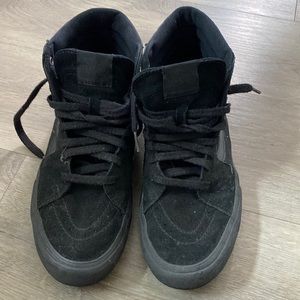 All black vans high tops
